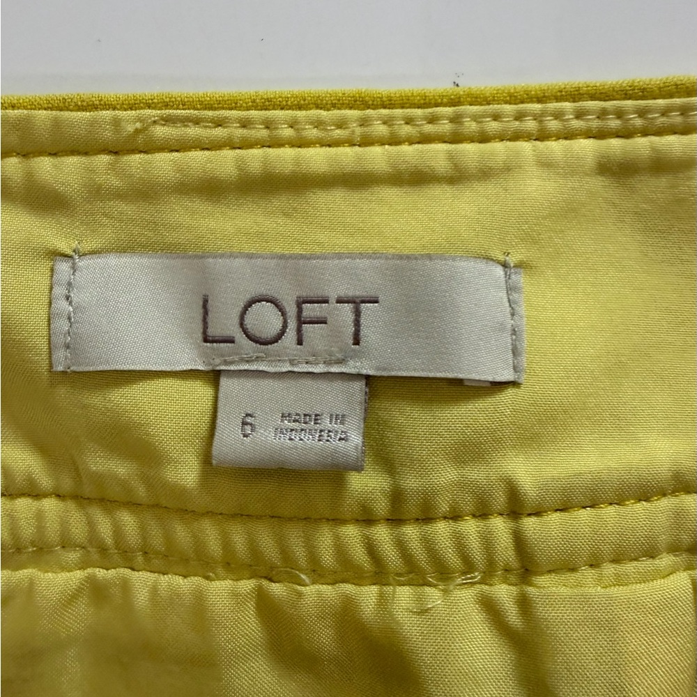 LOFT Mustard Yellow Mini Skirt - Picture 2 of 6